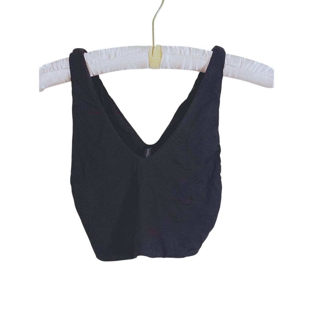 Indah Body Crop Tank Top Sports Bra Small Black Yoga Workout Gym Fitness Active